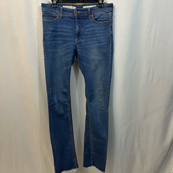 Anthropologie Pilcro by the Letterpress Slim Straight Mid Rise Denim Jeans 27 - Picture 1 of 6